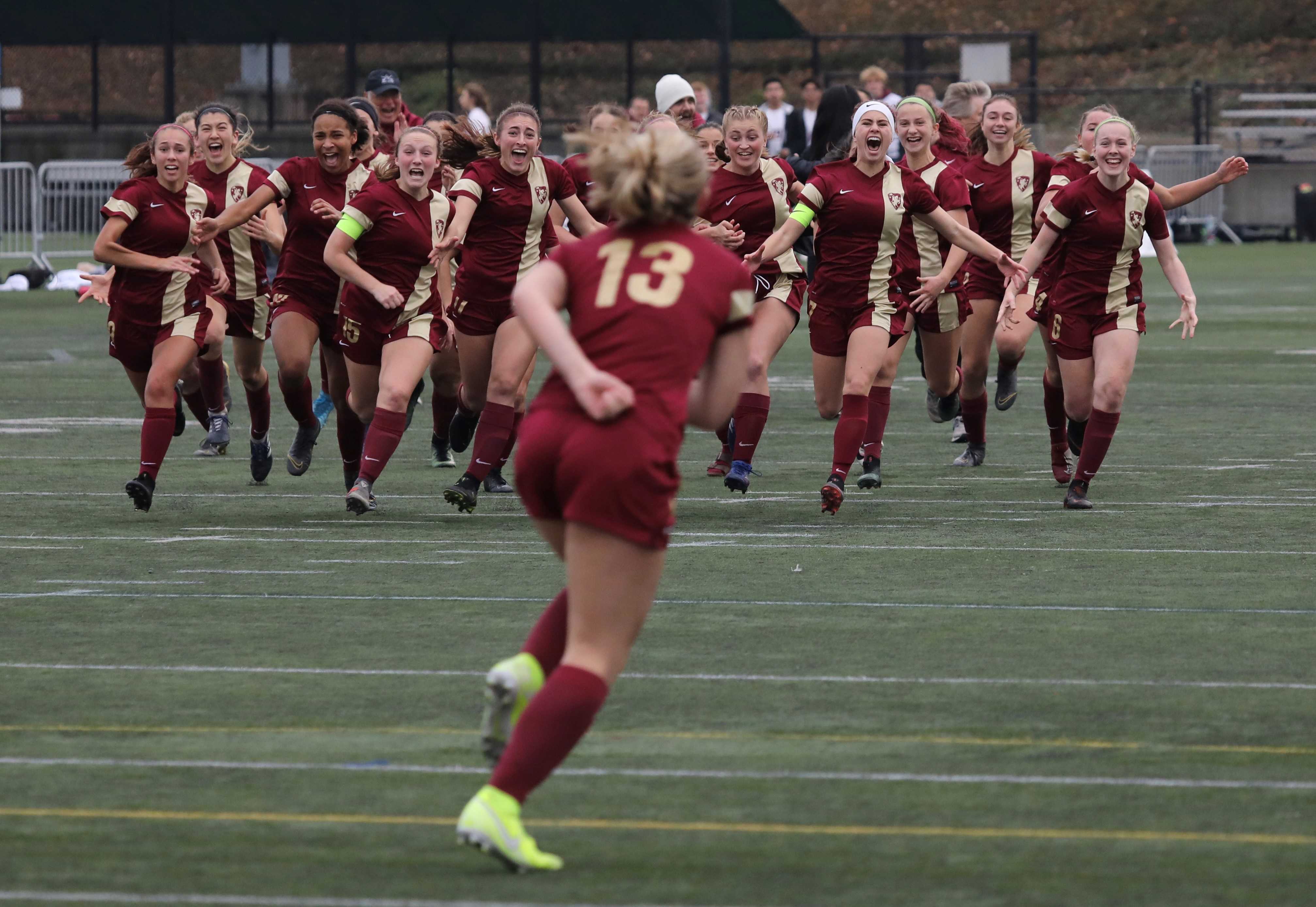 Crescent Valley’s Ana McClave (13) clinches Saturday’s shootout win over Wilsonville. (Photo by Norm Maves Jr.)