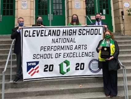 Cleveland principal Jo Ann Wadkins (right) said that the arts 'enrich our lives and play a vital role' in Cleveland's culture.