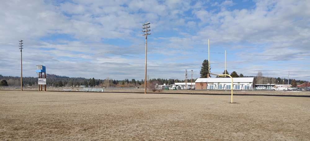 This is what Chiloquin's home field looks like without the ability to water it.
