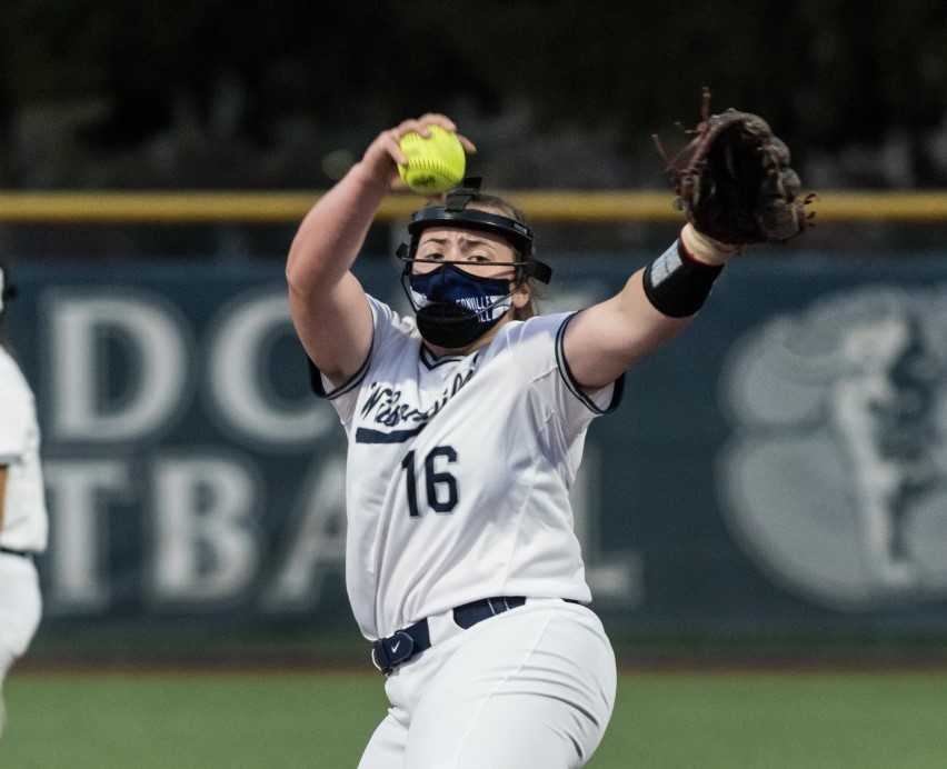 Wilsonville junior Maddie Erickson has struck out 61 batters in 34 innings. (Photo by Greg Artman)