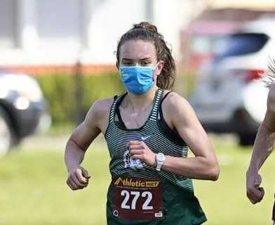 Wells senior Charlotte Richman set school records in the 1,500 and 3,000 this year. (Photo by Jon Olson)