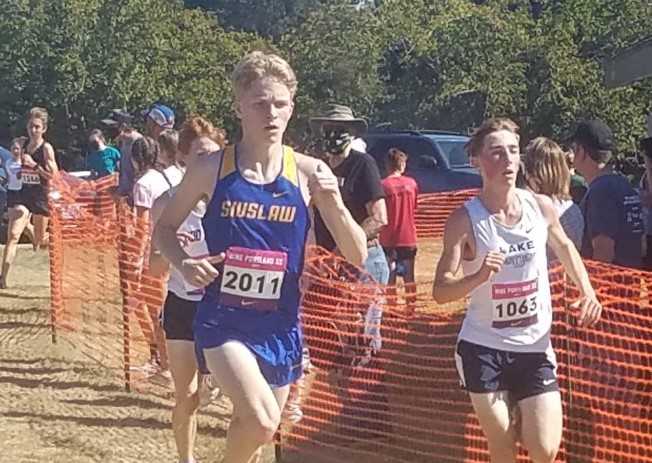 Sam Ulrich is one of Siuslaw's top three runners from the spring 4A Showcase champions. (Photo by Andrew Millbrooke)
