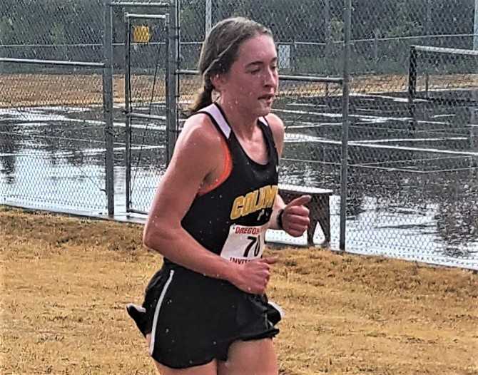 Columbia Christian's Makena Houston won the 3A/2A/1A Showcase meet in April by more than one minute.