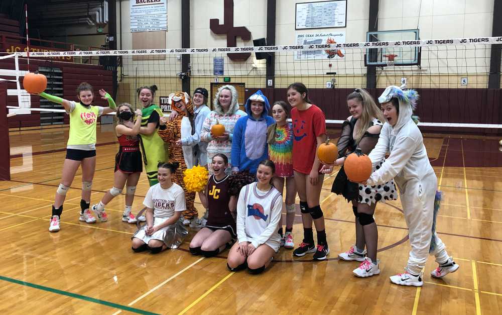 Junction City held its annual Halloween practice this week. The Tigers were eliminated Saturday by Sweet Home in three sets