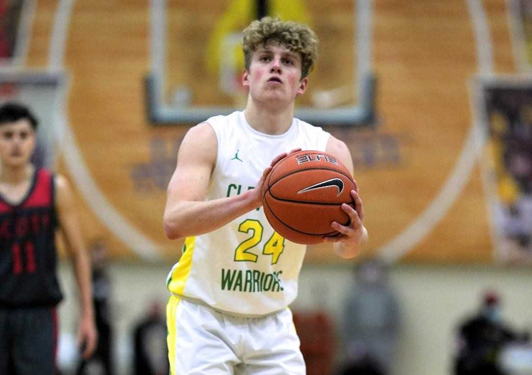 Cleveland senior Lawson Vella made five three-pointers and scored 30 points in a win over Lake Oswego. (Photo by Jon Olson)