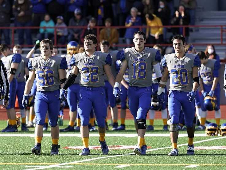 Heppner players prepare to meet Coquille in a 2A semifinal last season. (Photo by Jon Olson)