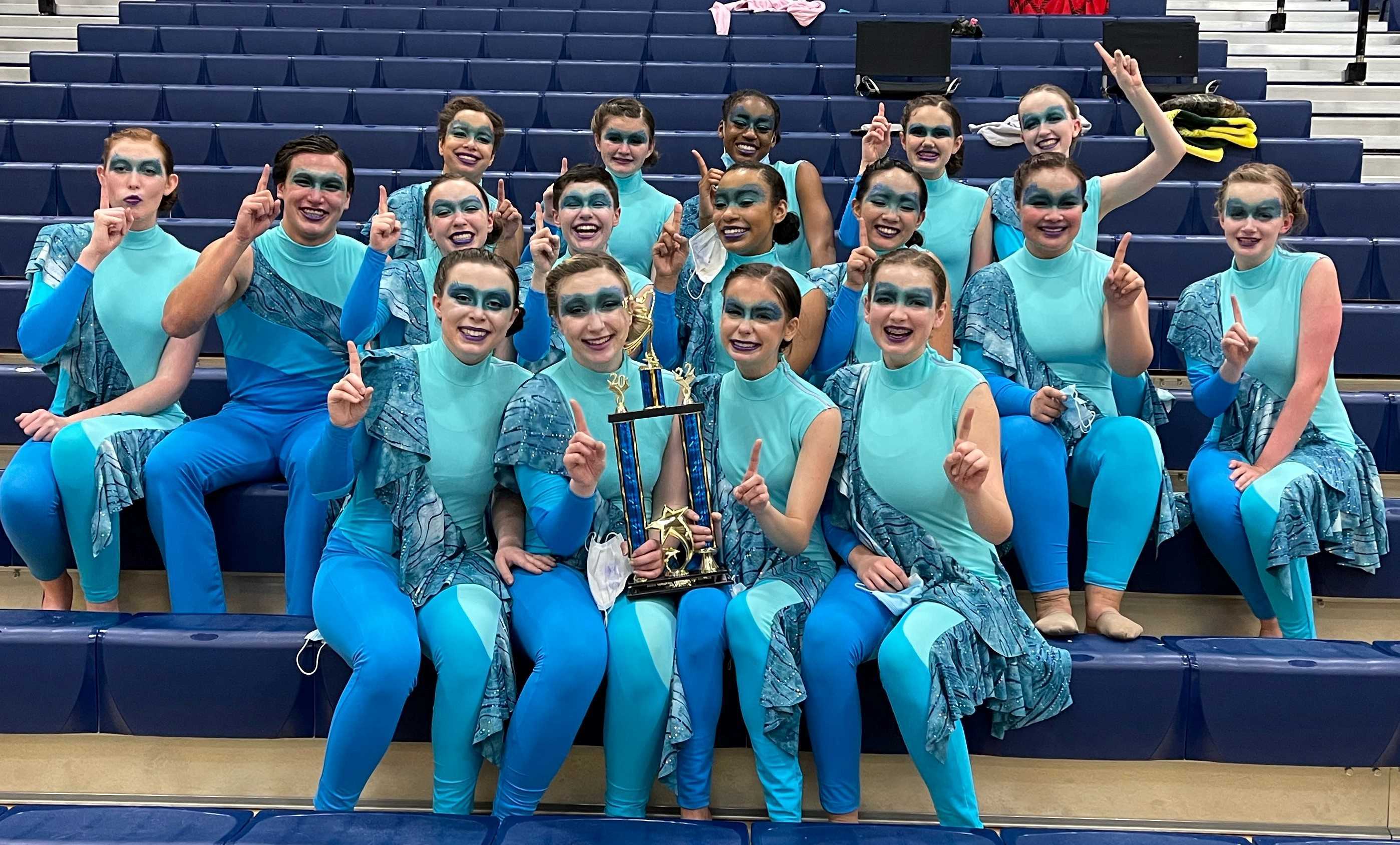 North Eugene dancers are all smiles after winning the 5A division at Canby.