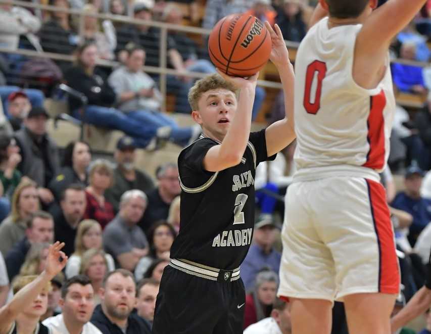 The clutch shooting of Landen Mitchell propelled Salem Academy past Kennedy in the semifinals. (Photo by Andre Panse)