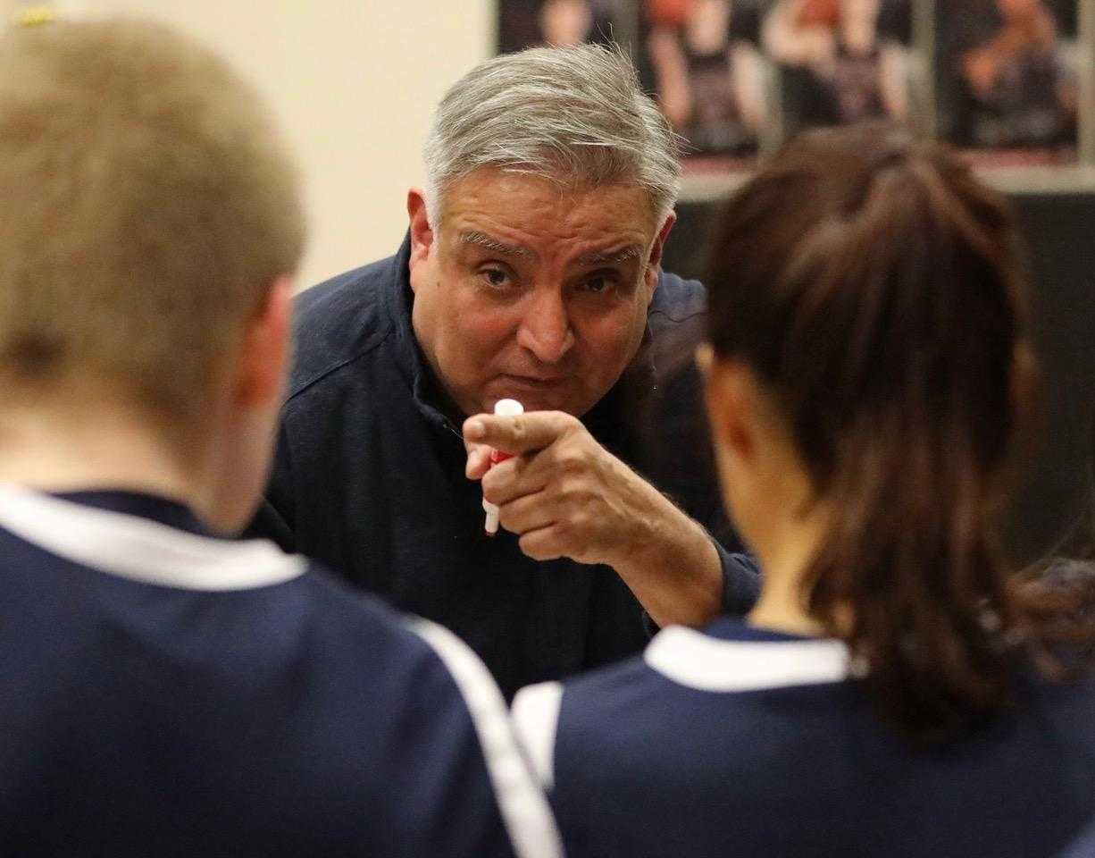 Art Rojas filled in as St. Mary's Academy's interim coach late last season. (Photo by Norm Maves Jr.)