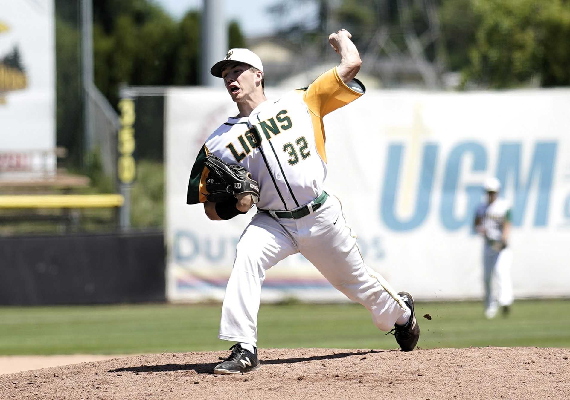 Drake Gabel kept Jesuit off balance all game in West Linn's 2-0 win (Jon Olson)