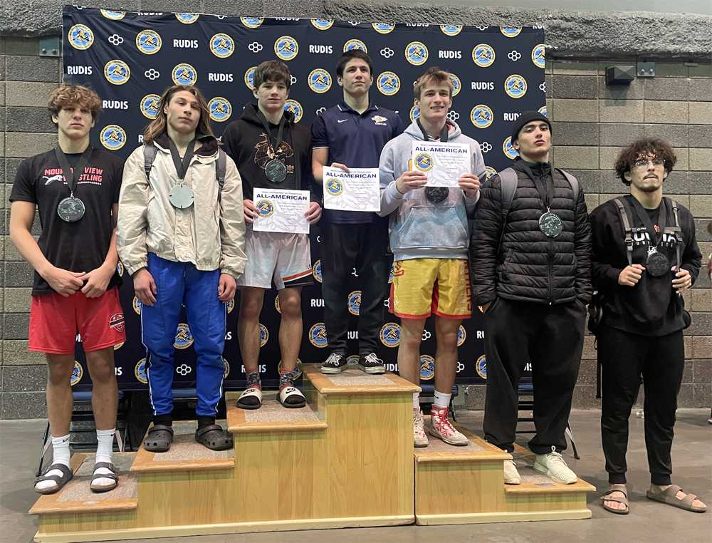 Jackson Potts (far left) made the podium in Reno at the ToC for Mountain View