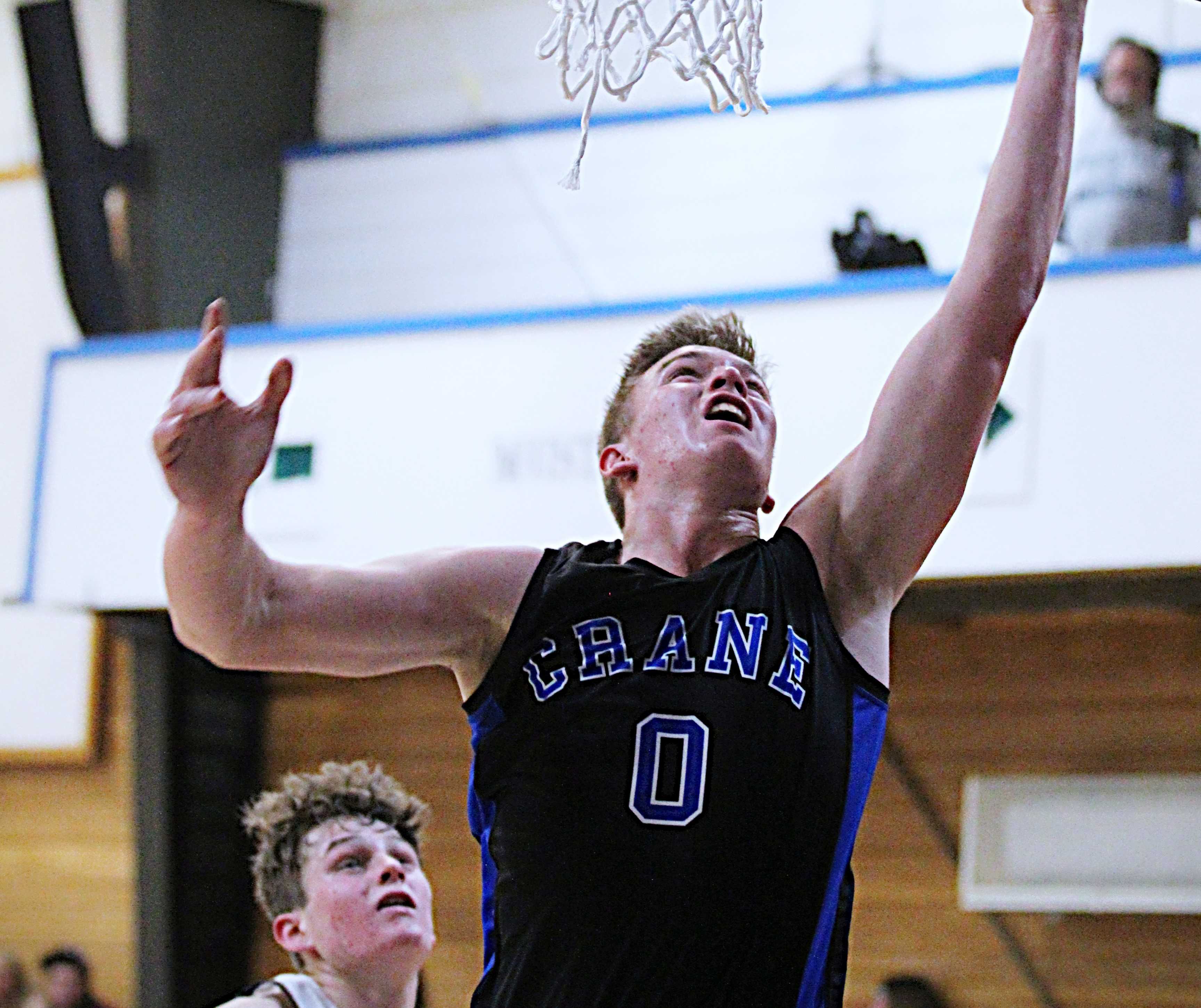Crane all-state junior Cody Siegner is averaging 20.0 points and 9.7 rebounds this season. (Photo by Debbie Raney)