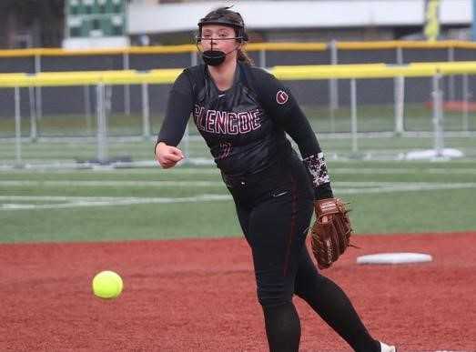 Glencoe senior Bailey Farrimond shut out No. 5 Central Catholic and No. 4 West Linn in the playoffs. (Photo by Norm Maves Jr.)