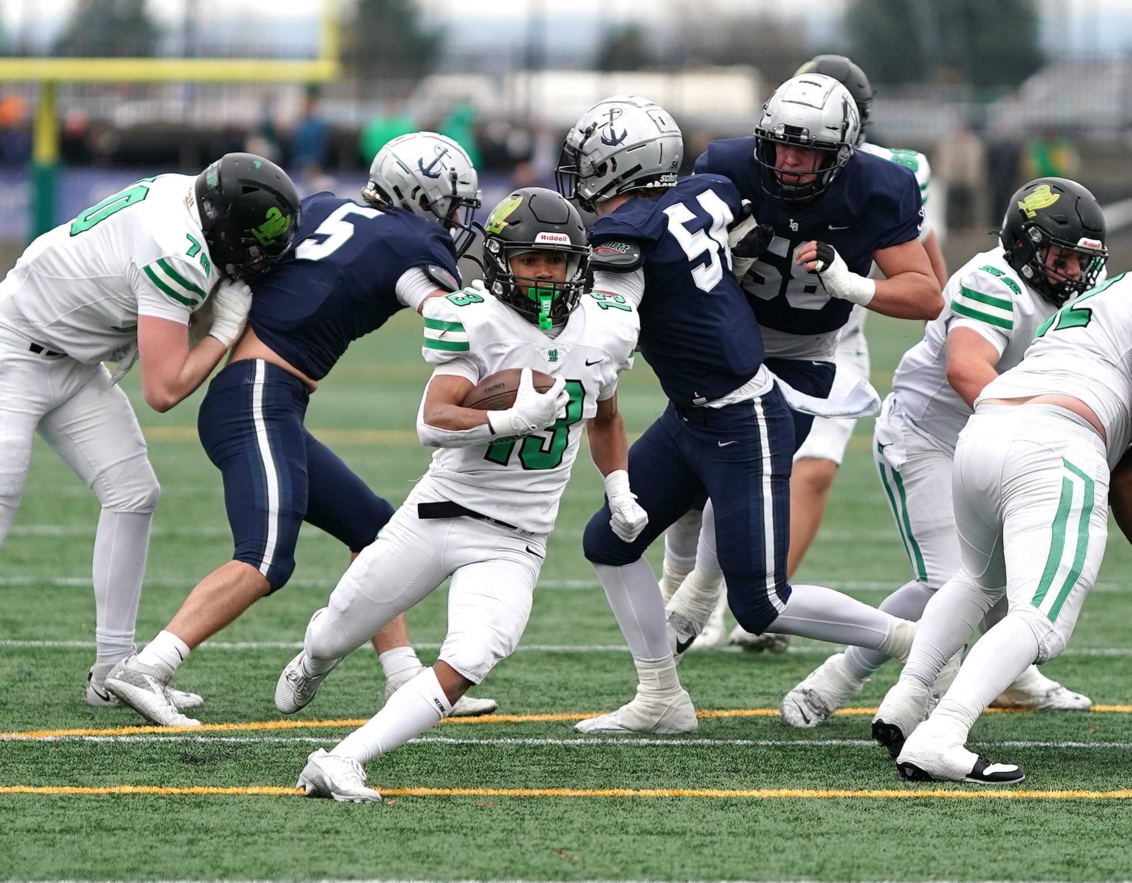 West Linn junior Viggo Anderson rushed for 204 yards and two touchdowns in Friday's 6A Open final. (Photo by J.R. Olson)