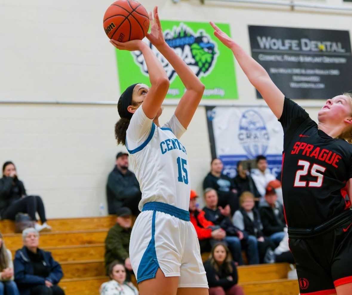 Junior Kiara Green (15) is averaging 15.4 points, 12.1 rebounds and 4.5 blocks for Century this season. (Photo by Tim Ashman)