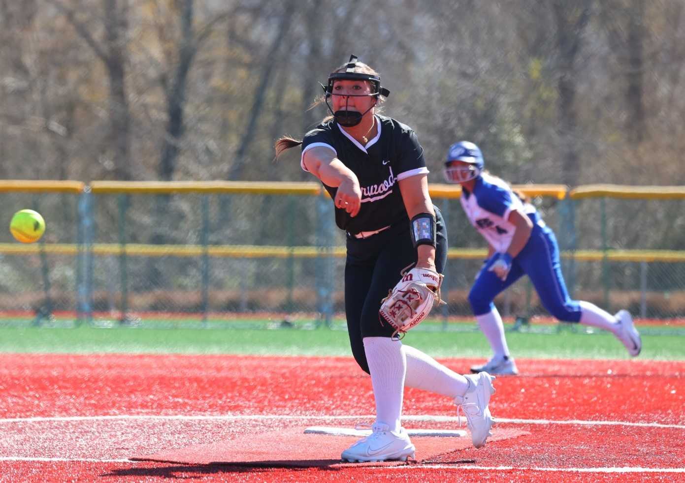 Sherwood senior Destiny Cornwell threw a one-hitter with 11 strikeouts to beat Wilsonville 4-0 Tuesday. (Photo by Katie Karl)