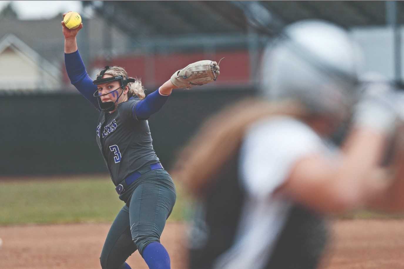 Behind sophomore pitcher Brezlyn Hagemeister, Ridgeview has held opponents to a 5A-low 36 runs. (Photo by Joe Kline)