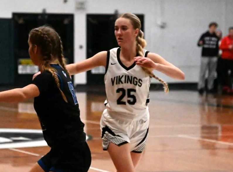 Senior Kesley Stepleton had 16 points and 12 rebounds to lead Vale past Amity 31-27 on Saturday. (Photo by Jeremy McDonald)