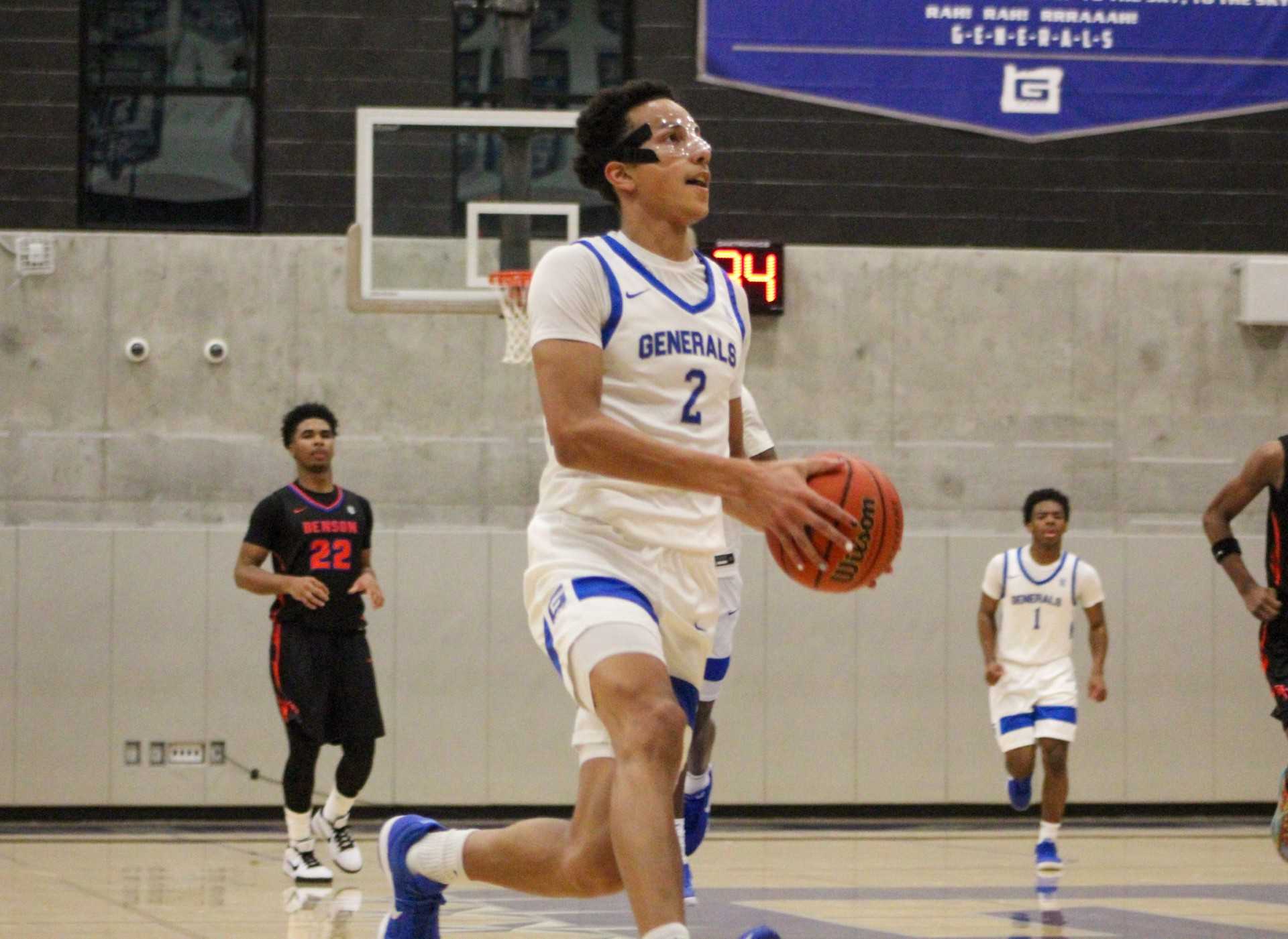 Abraham Cogan, a 6-foot-6 freshman, is averaging 9.8 points and 8.0 rebounds for Grant this season. (Photo by Austin White)