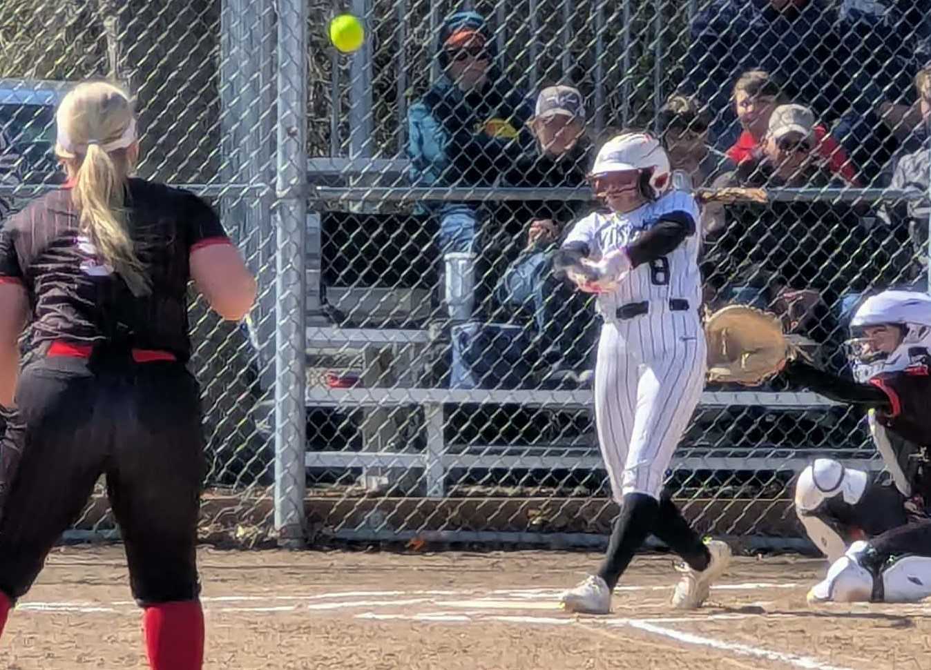 Vale freshman Sophia Navarrete has 31 hits in 40 at-bats with 32 RBIs and has struck out 82 batters in 34 innings. (Vale HS)