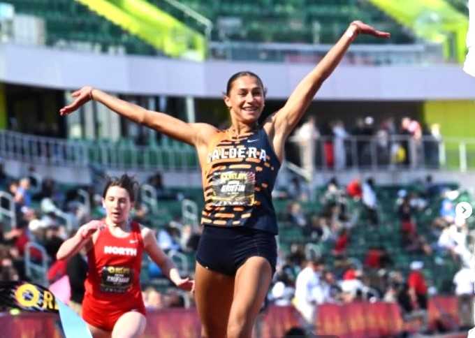 Caldera's Rikaiya Griffin is the No. 4-ranked high school long-jumper in the nation, and No. 1 freshman. (Hollyn Photography)