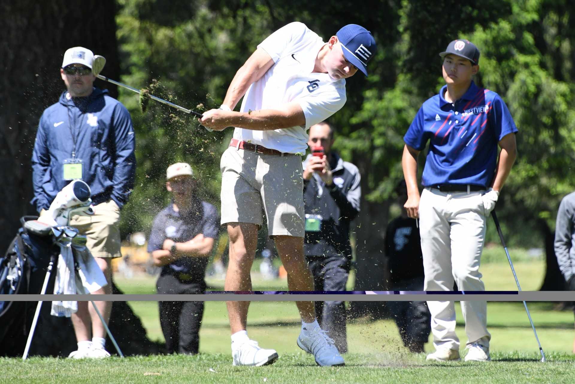 Lake Oswego's Drew Woolworth once again tied the state-tournament record by shooting 11-under par. (NW Sports Photography)
