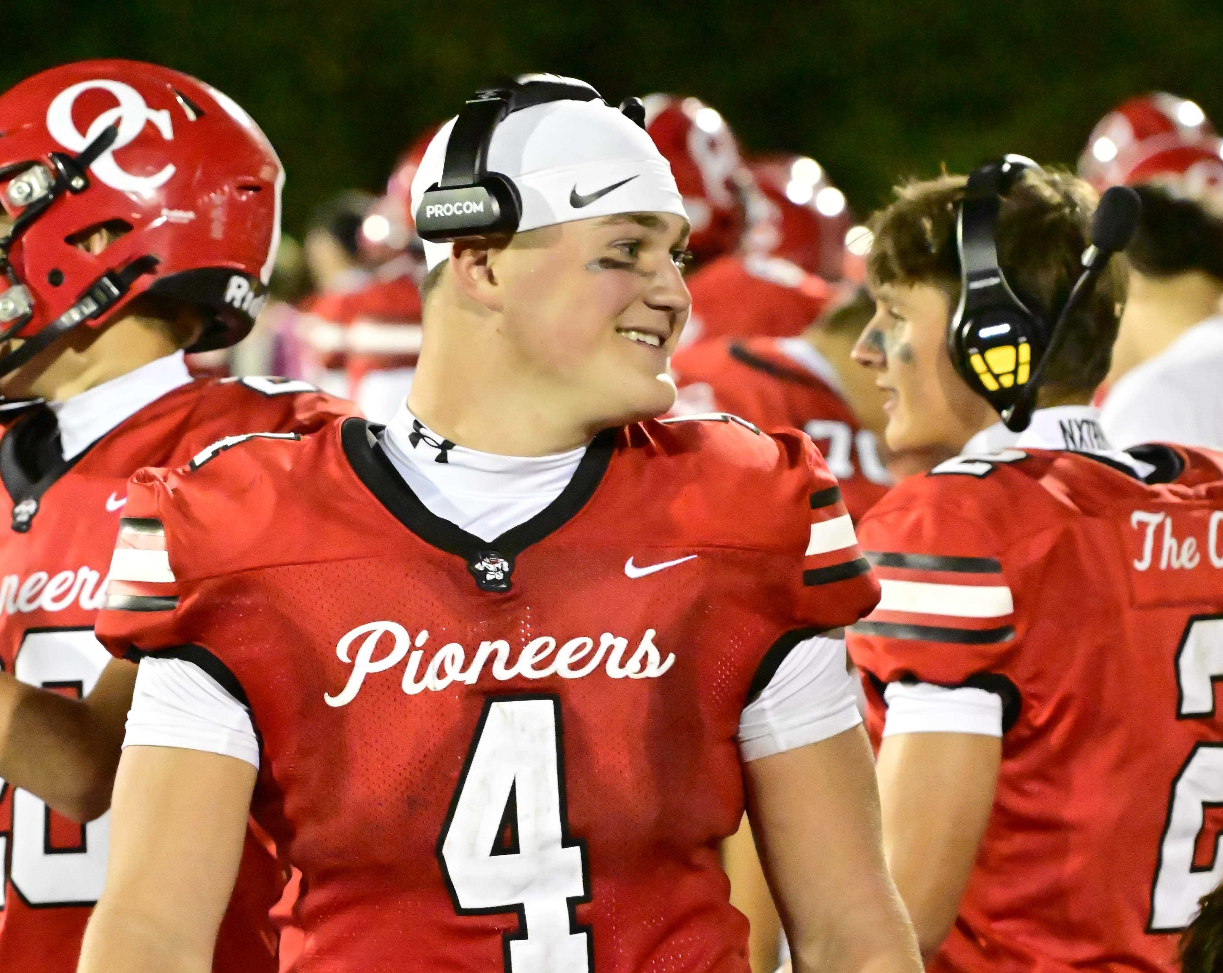 Oregon City senior Kasen Saffer has rushed for 267 yards and five touchdowns through two games. (Photo by Weston York)