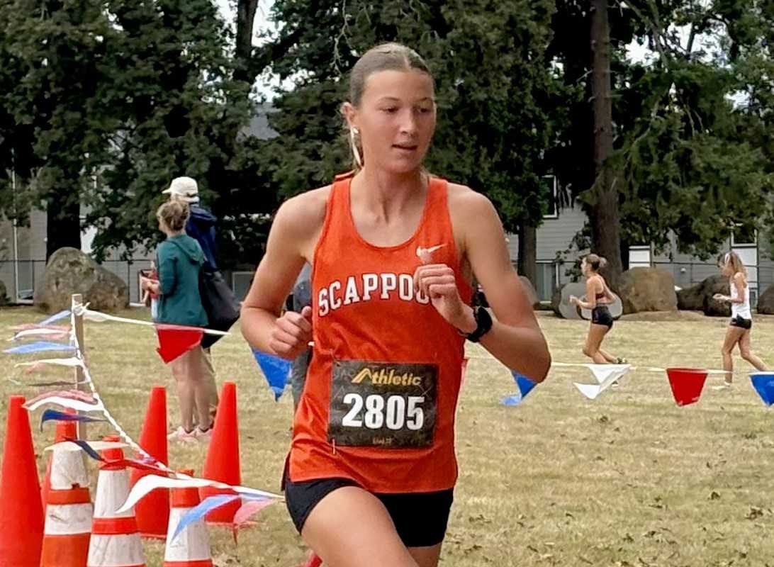 Scapoose freshman Kate Kessi won the Oregon City Invitational on Saturday by clocking 17:19.9. (Photo courtesy Scappoose HS)