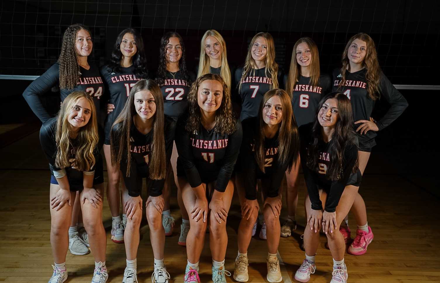 The 2026 Clatskanie girls volleyball team has its eyes on a 2A state title. (Photo from Amanda Baker)