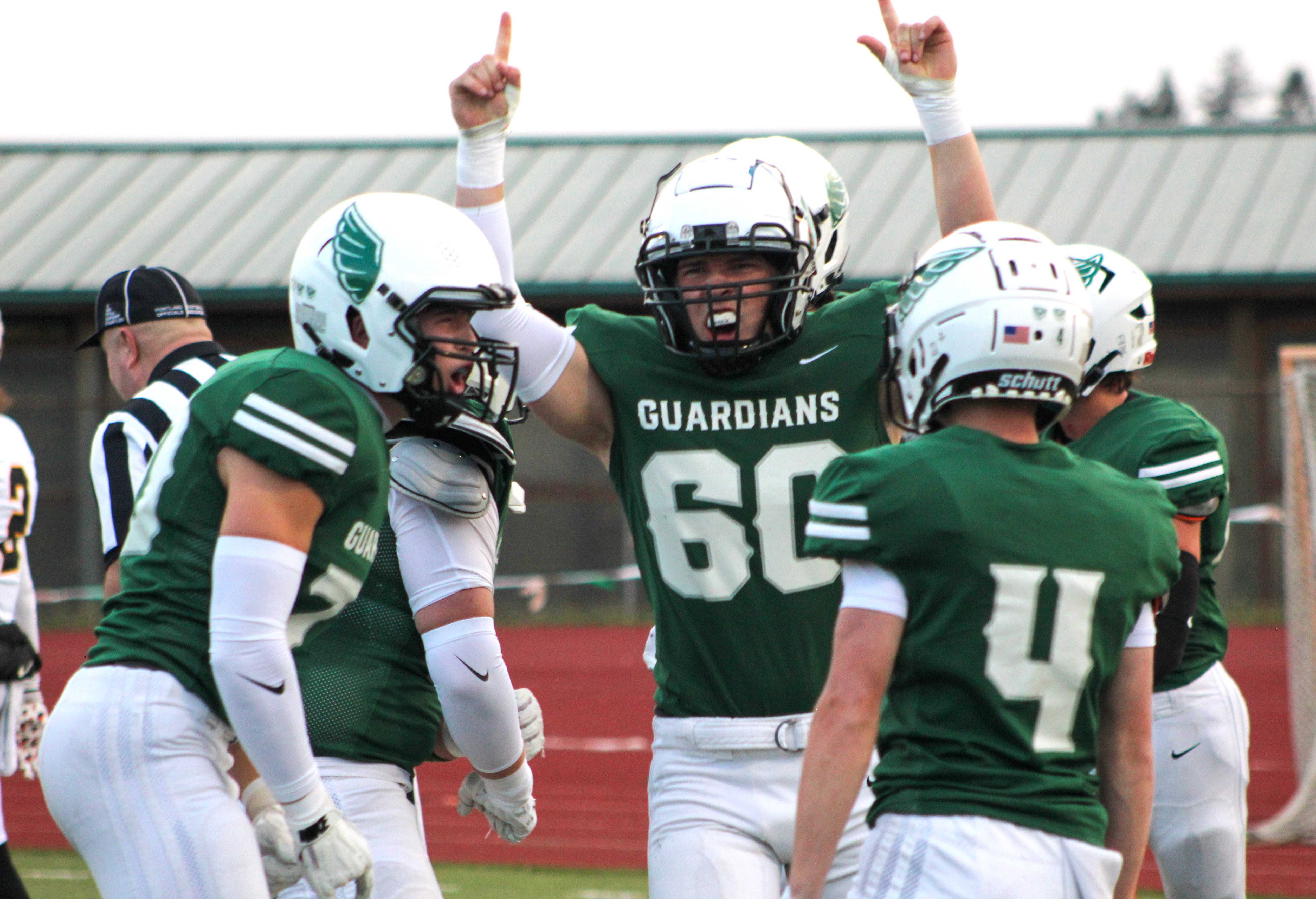 Lineman Wyatt Hanifin (60) has helped lead a Wells defense that is allowing 10.3 points per game. (Photo by Austin White)