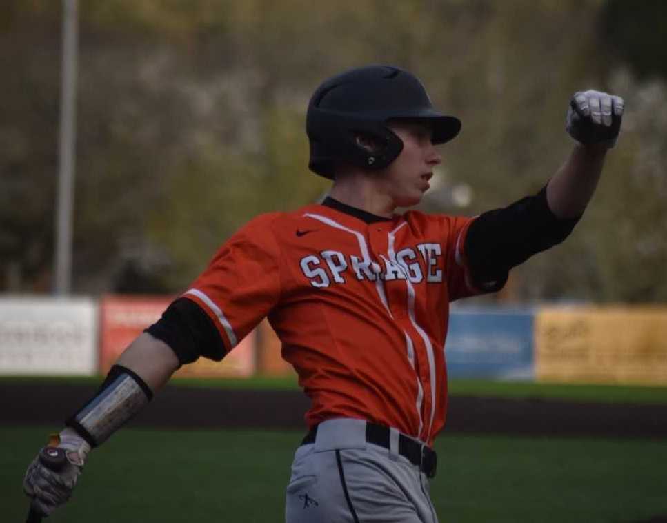 Sprague's Michael Soper had three hits in a 6-5, nine-inning win over North Salem. (Photo by Jeremy McDonald)