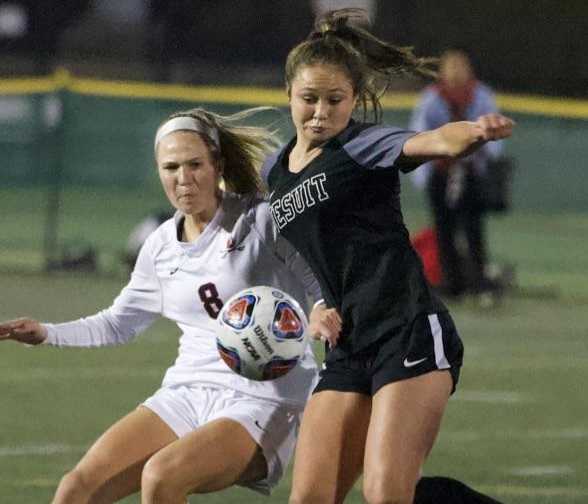 Jesuit's Callan Harrington (right) had 43 goals and 23 assists last season. (Photo by Norm Maves Jr.)